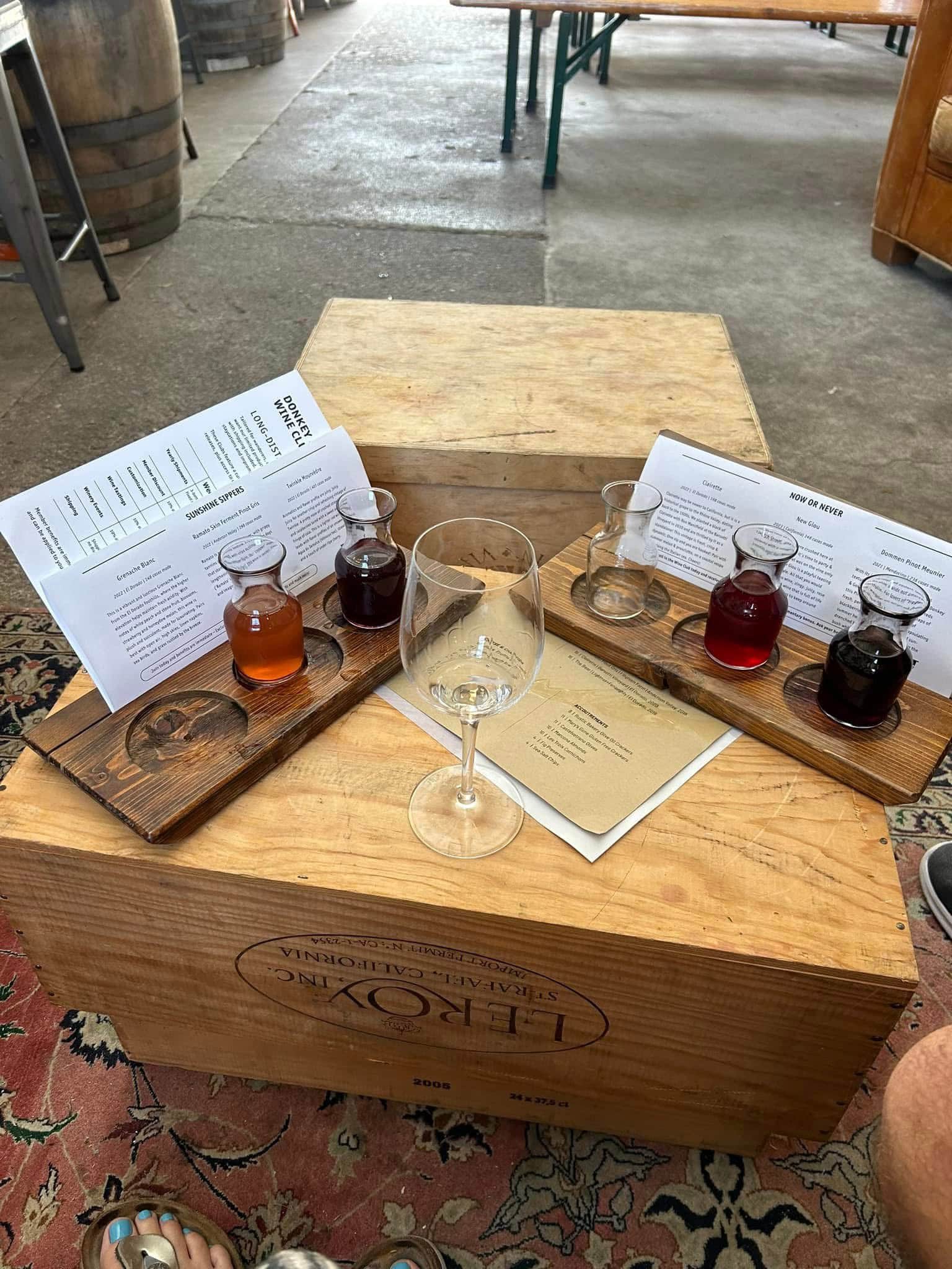 wine tasting at donkey and goat, stop number 2 on this napa valley itinerary