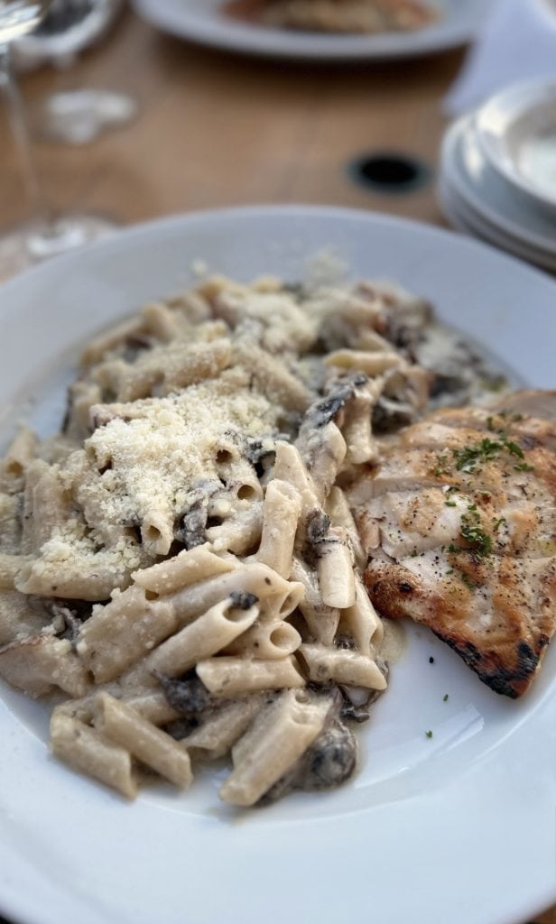 gluten free pasta at Baroncini Ristorante in Iowa City