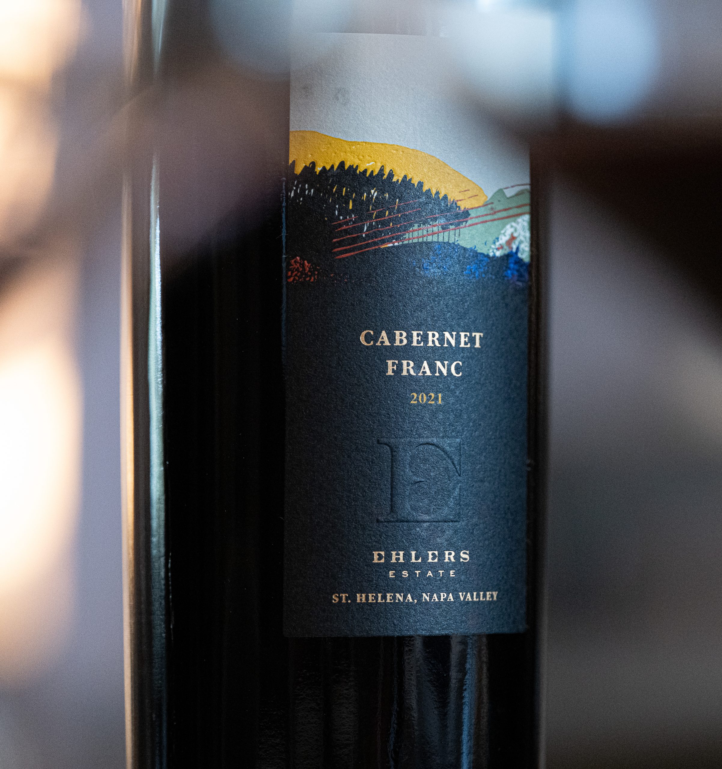 studio shot of wine bottle