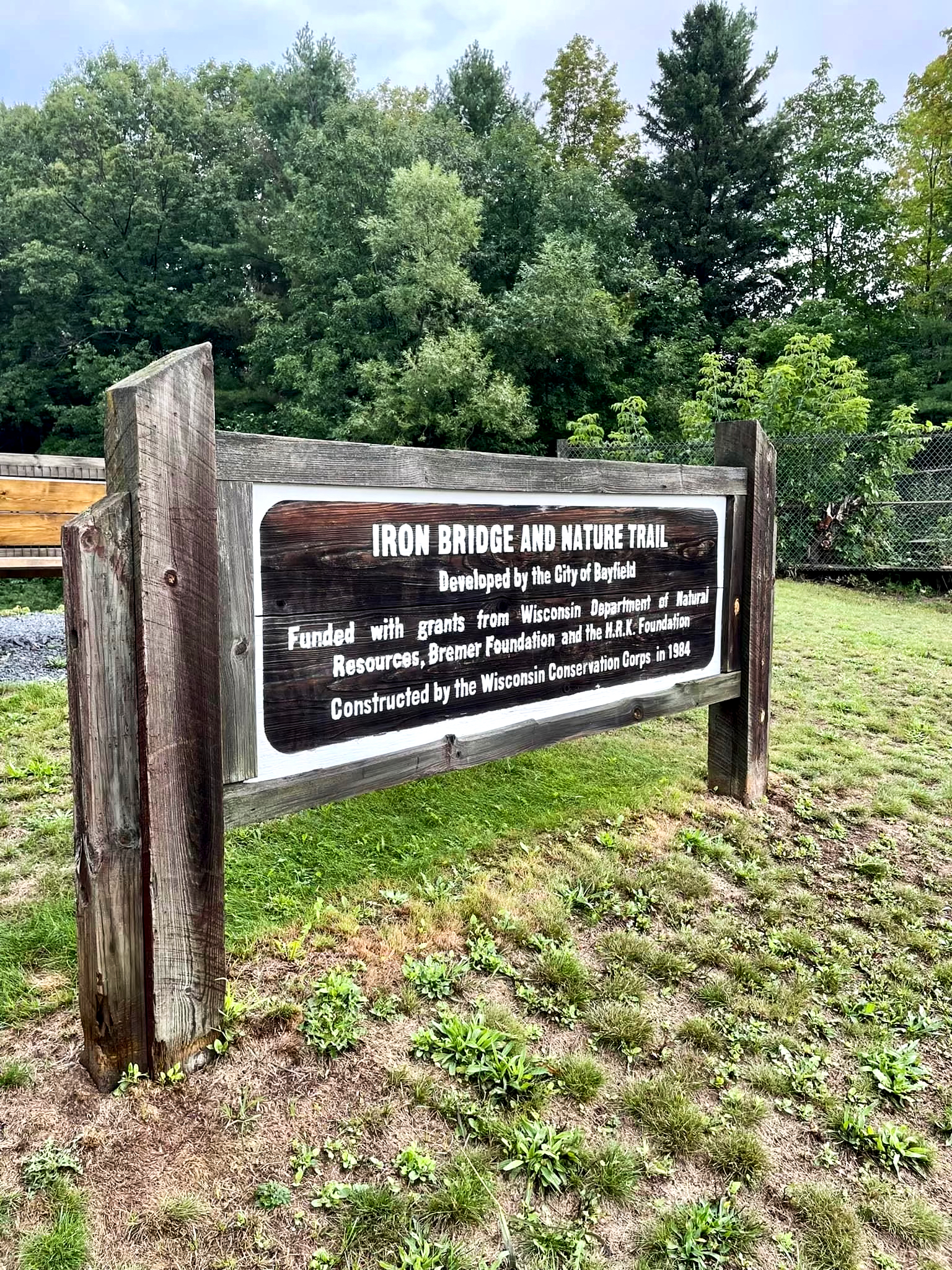 hiking entrance in bayfield wi