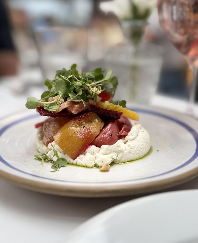 gluten free beet salad at Angeles in napa