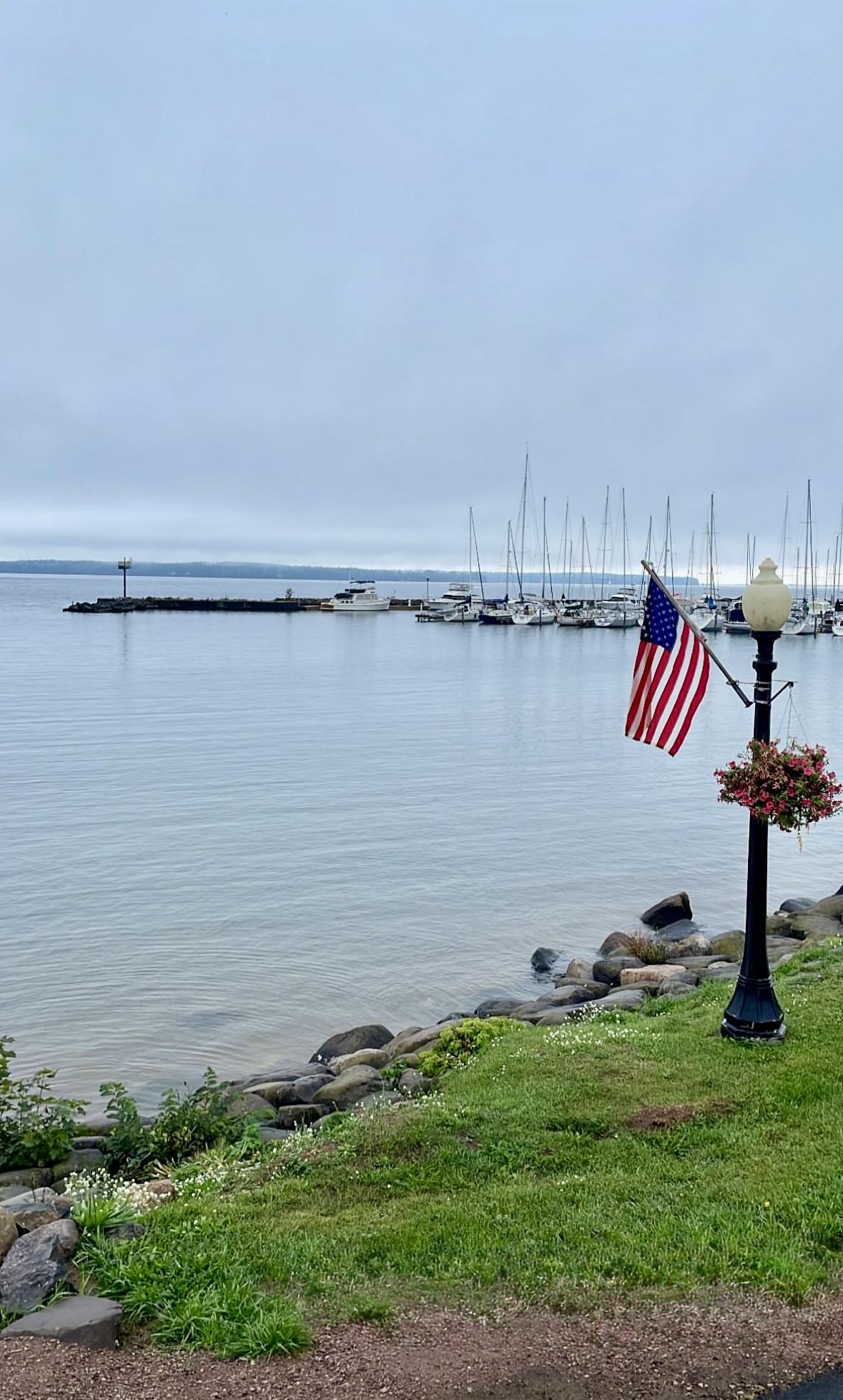 Boats at the pier in Bayfield, WI