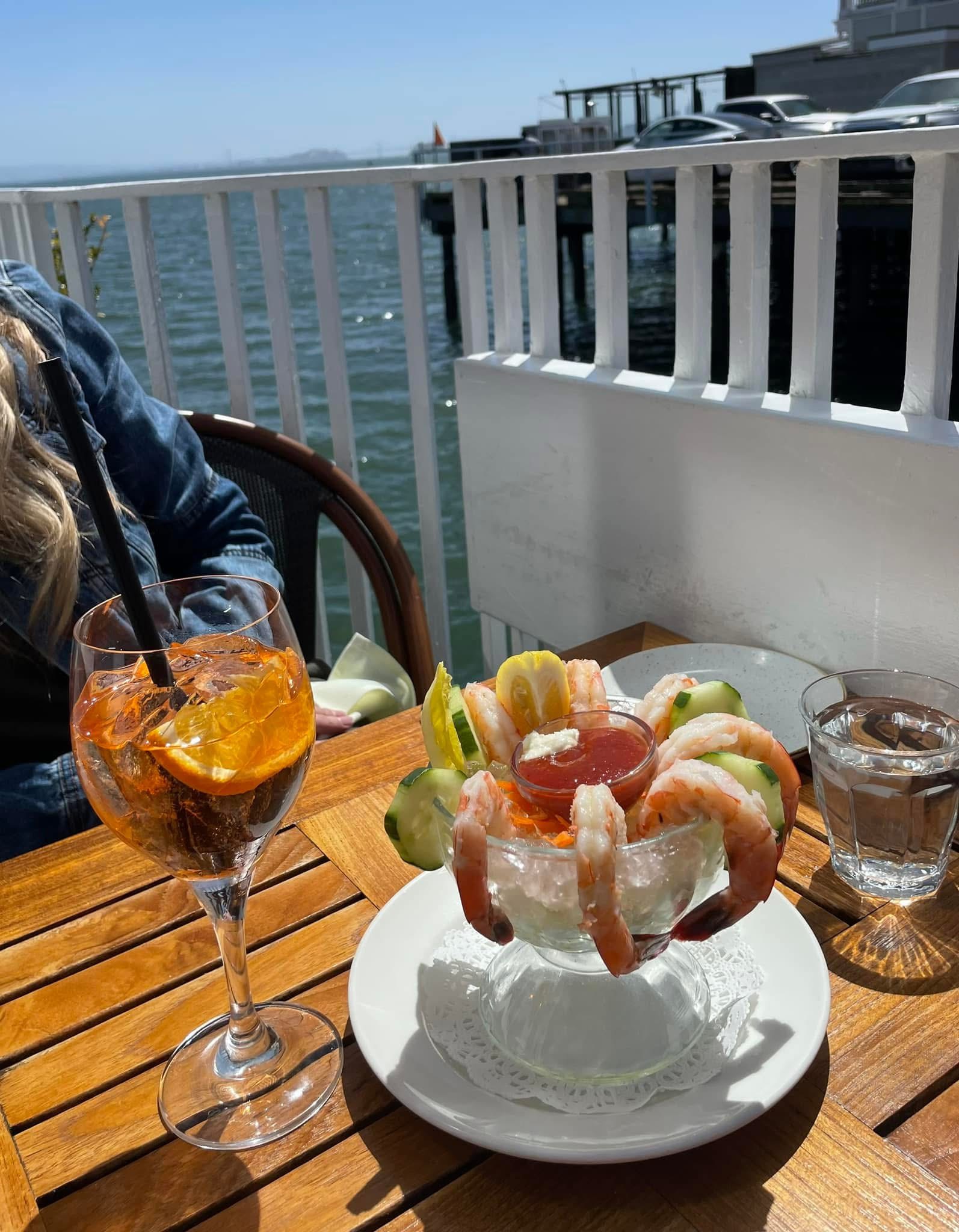 shrimp cocktail on the ocean in sausalito 