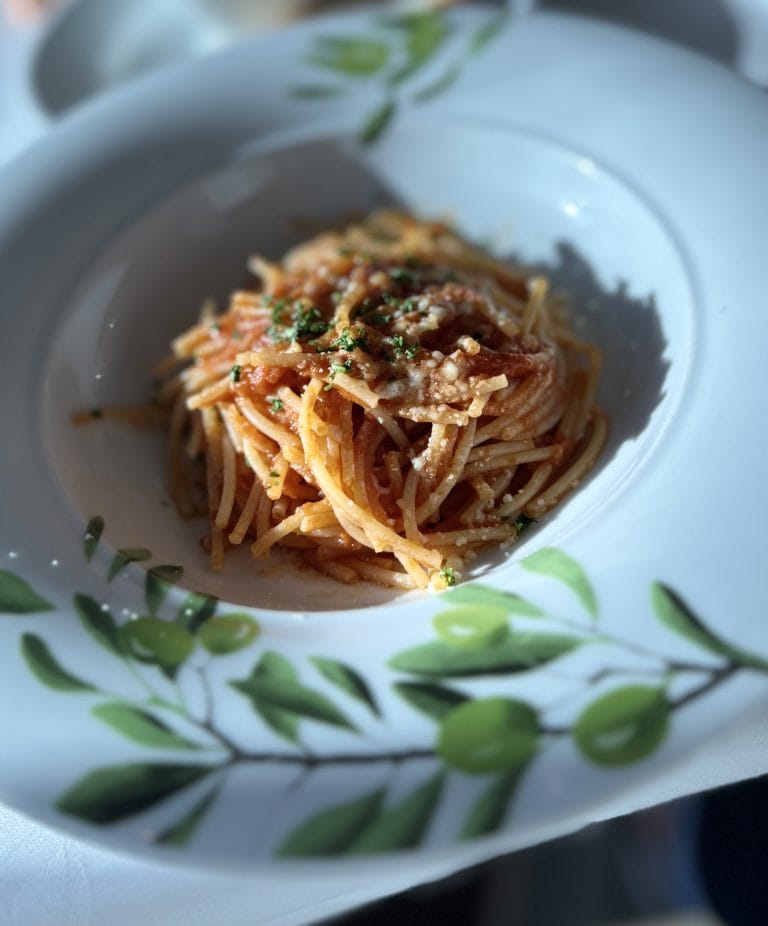 gluten free spaghetti at sabatini's on the royal princess alaska cruise